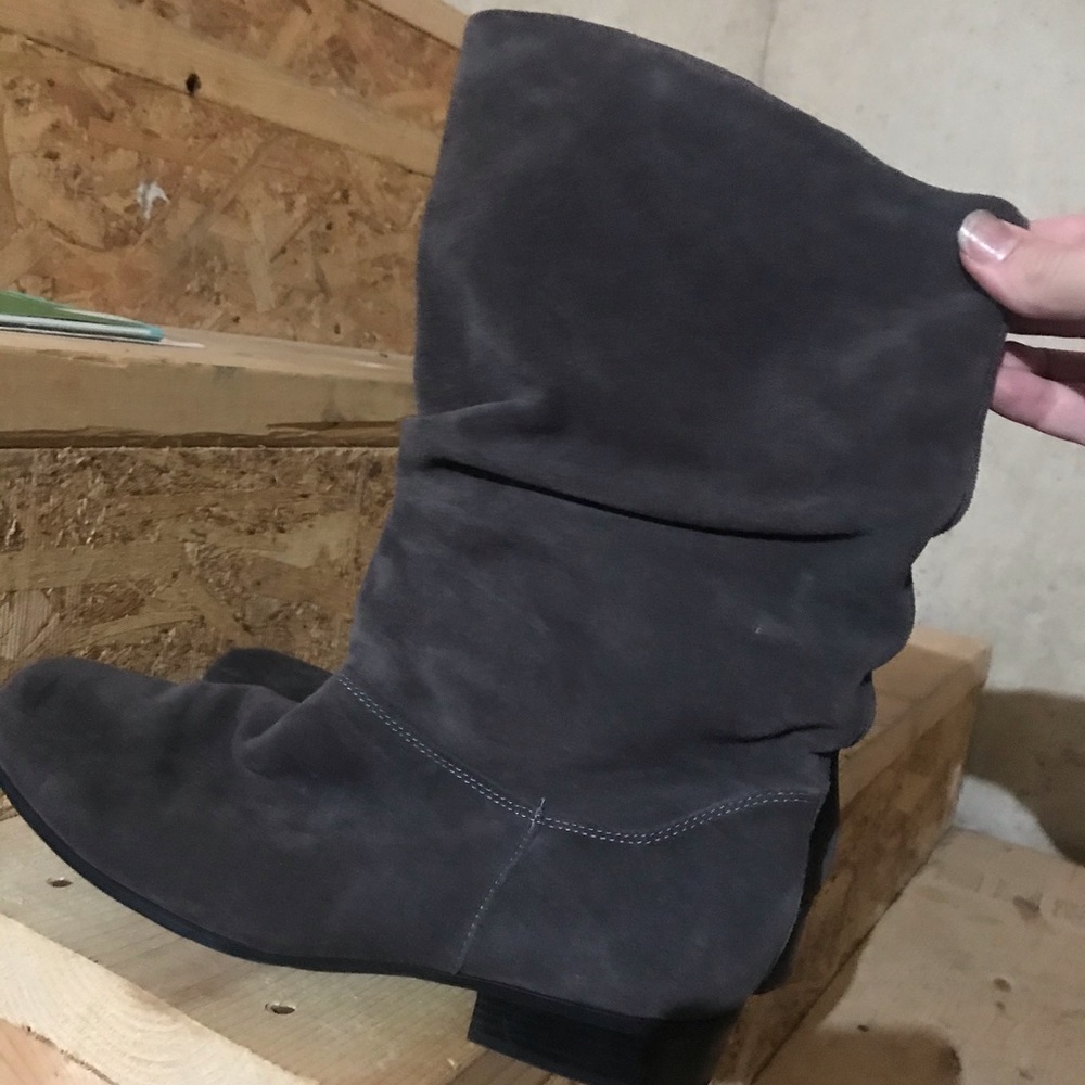 Never Worn Leather Slouch Boots Size 11